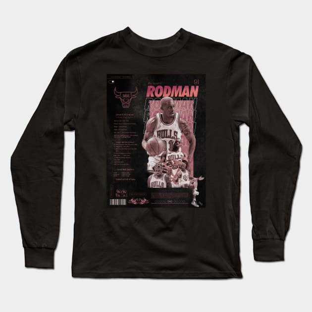 NBA - Dennis Rodman (The Worms) Long Sleeve T-Shirt by Artbyme Store